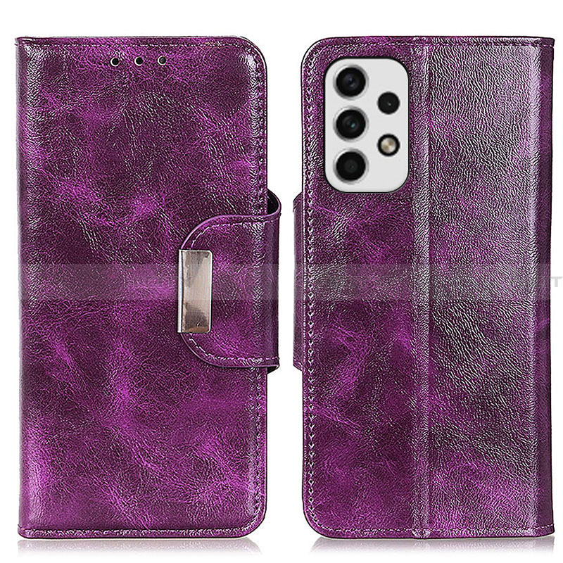 Coque Portefeuille Livre Cuir Etui Clapet N04P pour Samsung Galaxy A23 4G Violet Plus