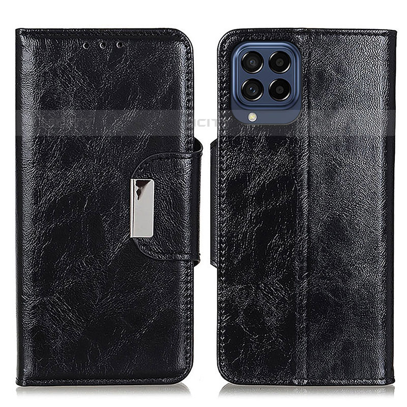 Coque Portefeuille Livre Cuir Etui Clapet N04P pour Samsung Galaxy M53 5G Noir Plus