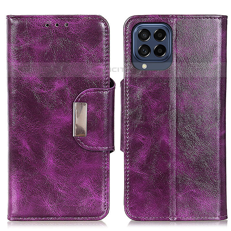 Coque Portefeuille Livre Cuir Etui Clapet N04P pour Samsung Galaxy M53 5G Violet Plus