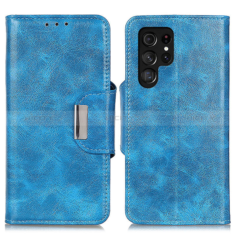 Coque Portefeuille Livre Cuir Etui Clapet N04P pour Samsung Galaxy S24 Ultra 5G Bleu Ciel Plus