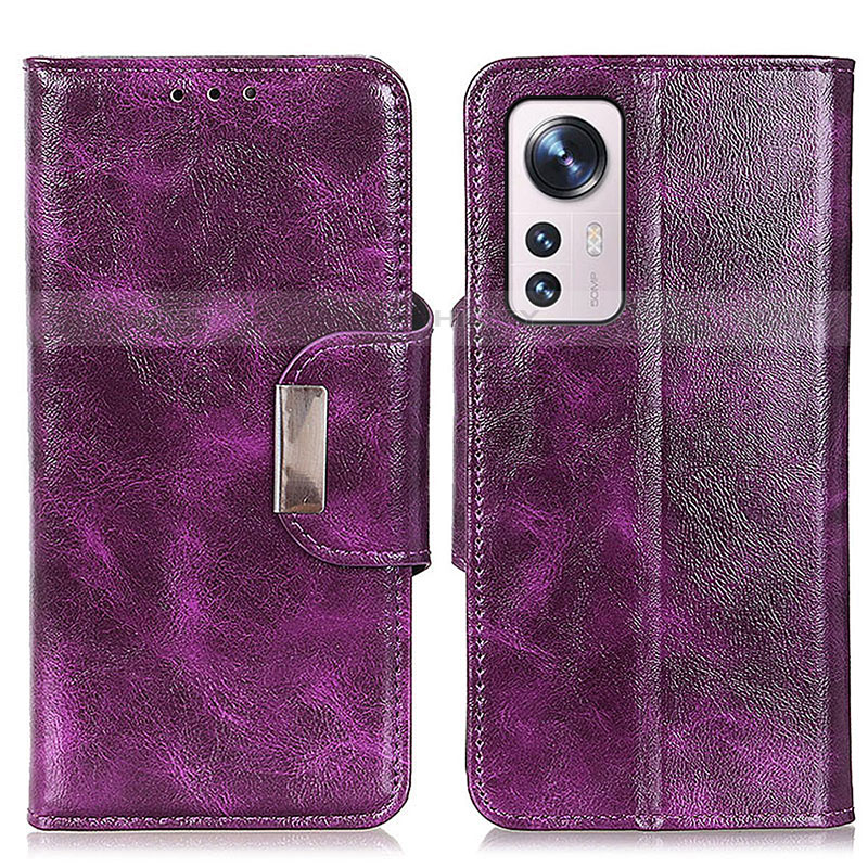 Coque Portefeuille Livre Cuir Etui Clapet N04P pour Xiaomi Mi 12 Lite 5G Violet Plus