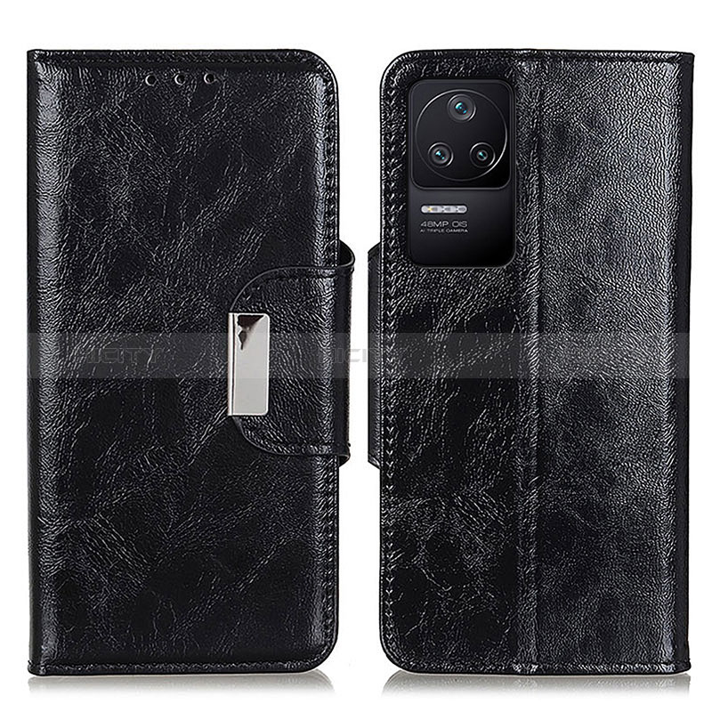 Coque Portefeuille Livre Cuir Etui Clapet N04P pour Xiaomi Redmi K40S 5G Noir Plus