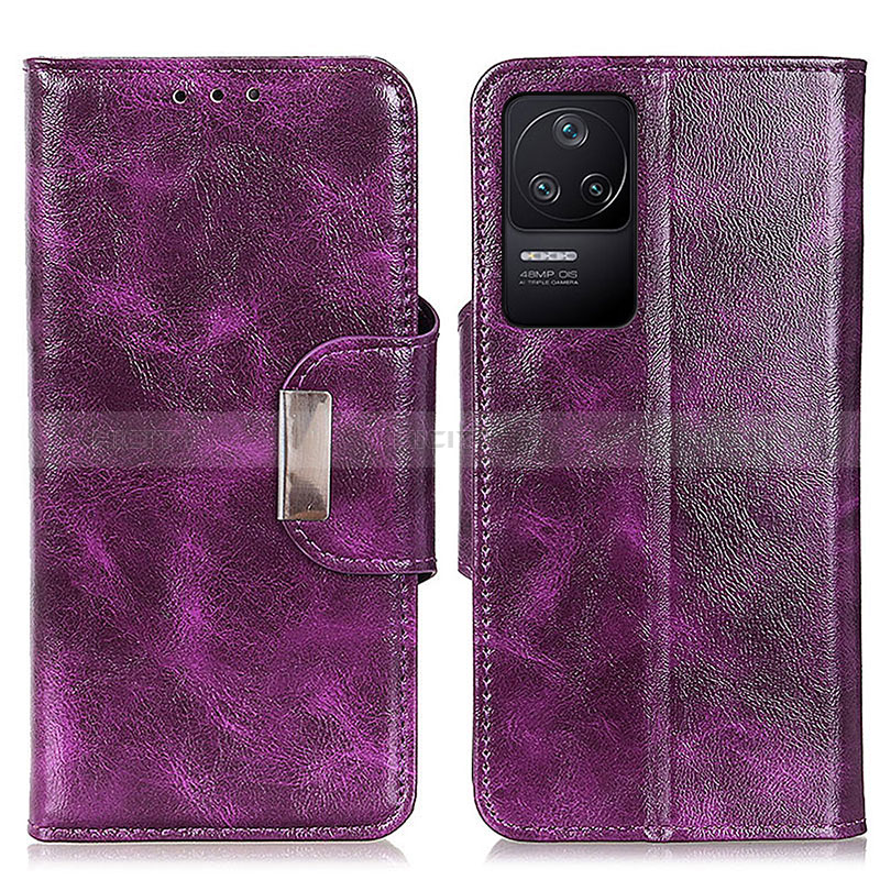 Coque Portefeuille Livre Cuir Etui Clapet N04P pour Xiaomi Redmi K40S 5G Violet Plus