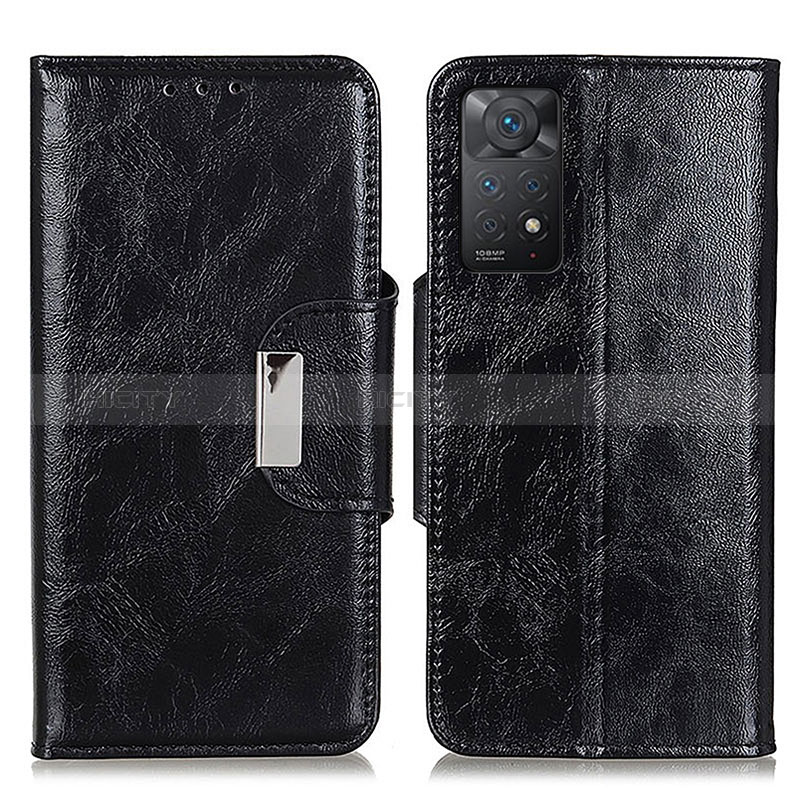 Coque Portefeuille Livre Cuir Etui Clapet N04P pour Xiaomi Redmi Note 11 Pro 4G Noir Plus