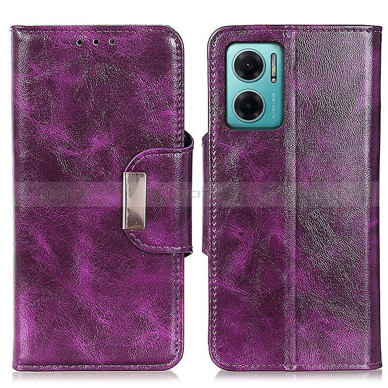 Coque Portefeuille Livre Cuir Etui Clapet N04P pour Xiaomi Redmi Note 11E 5G Violet Plus