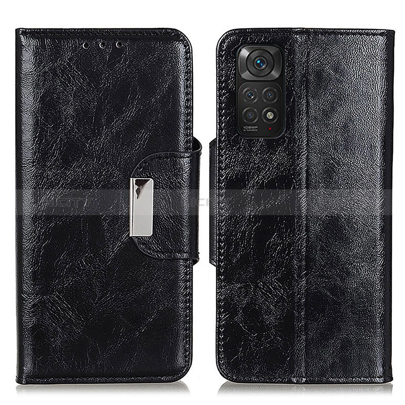 Coque Portefeuille Livre Cuir Etui Clapet N04P pour Xiaomi Redmi Note 11S 4G Noir Plus