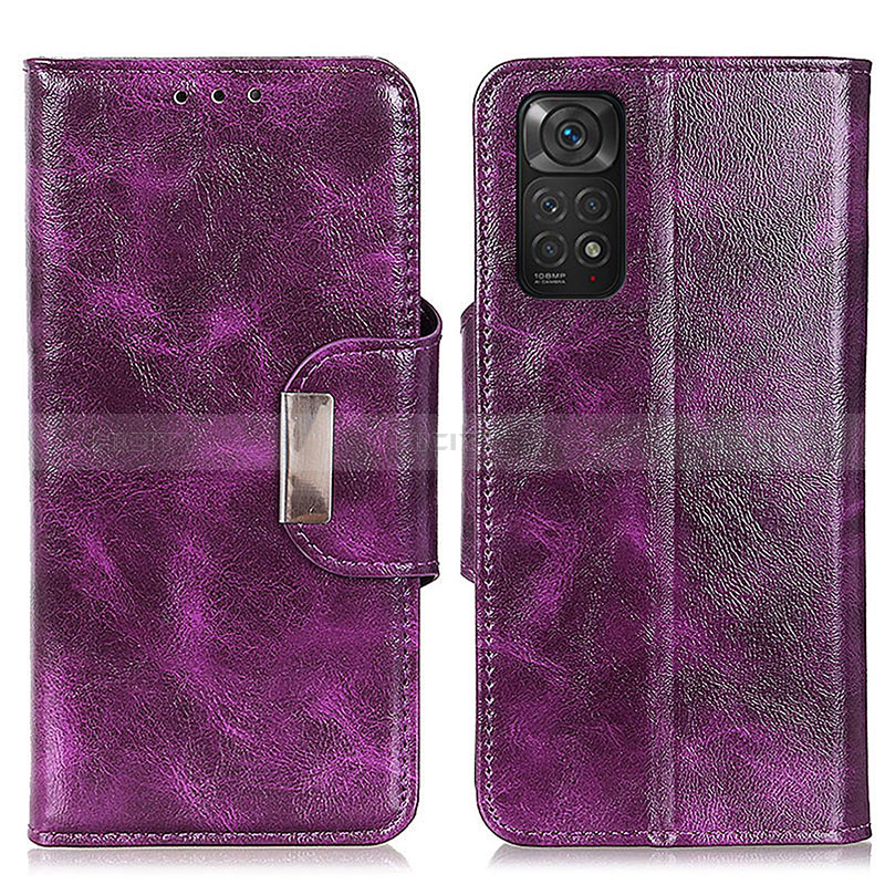 Coque Portefeuille Livre Cuir Etui Clapet N04P pour Xiaomi Redmi Note 11S 4G Violet Plus