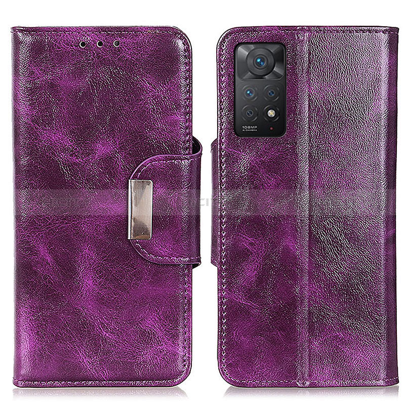 Coque Portefeuille Livre Cuir Etui Clapet N04P pour Xiaomi Redmi Note 12 Pro 4G Violet Plus