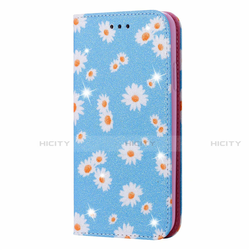 Coque Portefeuille Livre Cuir Etui Clapet N05 pour Samsung Galaxy Note 20 5G Bleu Ciel Plus