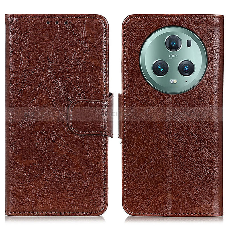 Coque Portefeuille Livre Cuir Etui Clapet N05P pour Huawei Honor Magic5 Pro 5G Marron Plus