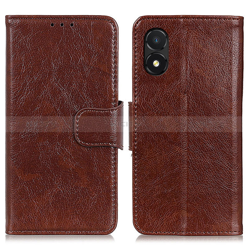 Coque Portefeuille Livre Cuir Etui Clapet N05P pour Huawei Honor X5 Marron Plus