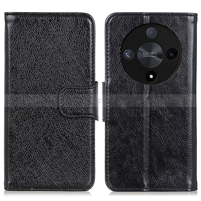 Coque Portefeuille Livre Cuir Etui Clapet N05P pour Huawei Honor X9b 5G Noir Plus