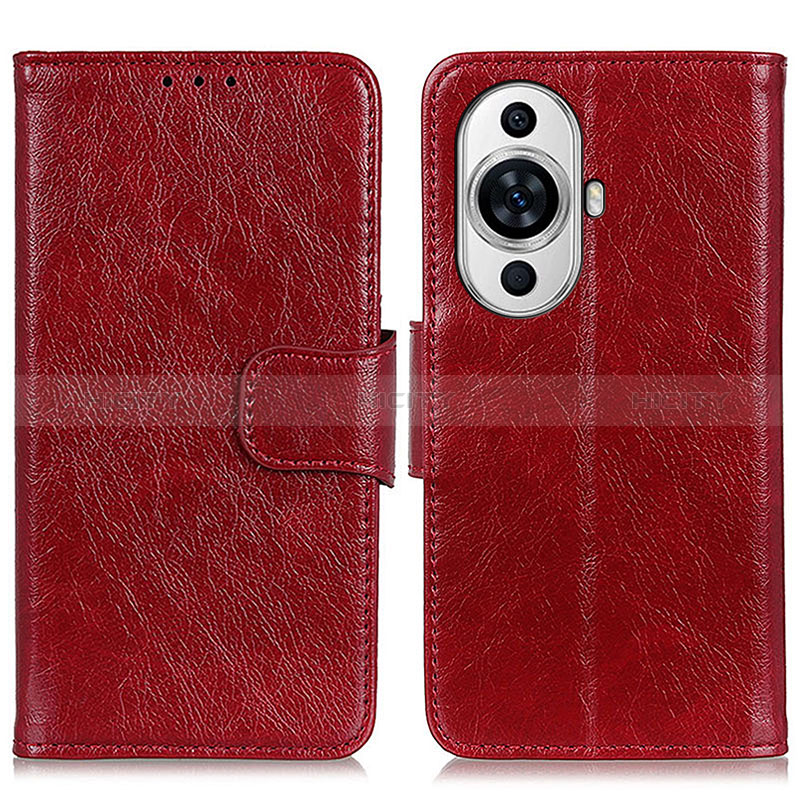 Coque Portefeuille Livre Cuir Etui Clapet N05P pour Huawei Nova 11 Pro Rouge Plus