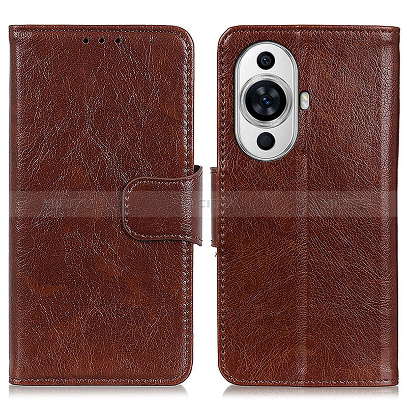 Coque Portefeuille Livre Cuir Etui Clapet N05P pour Huawei Nova 11 Ultra Marron Plus