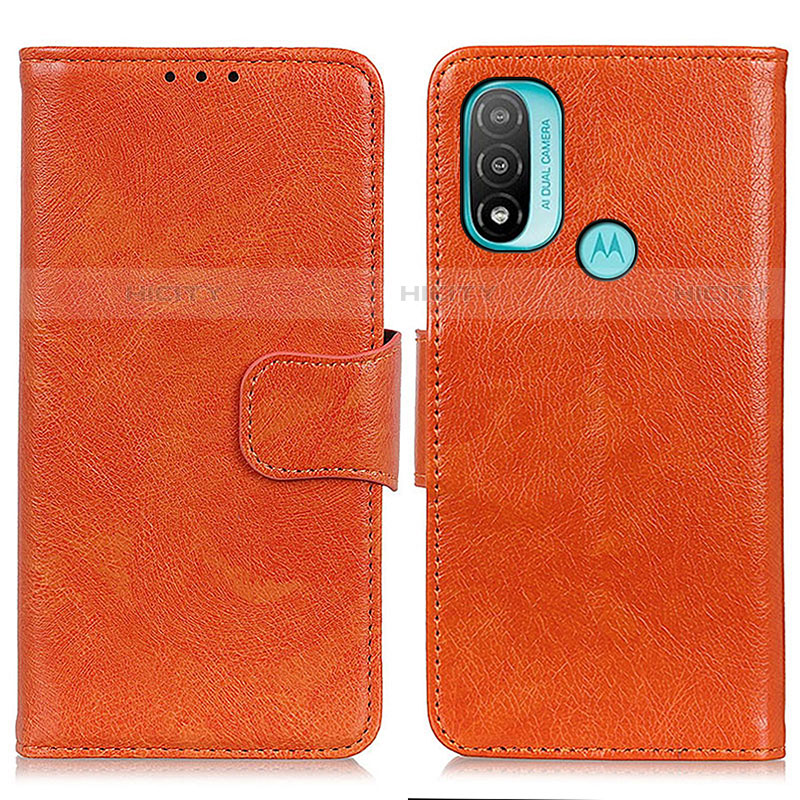 Coque Portefeuille Livre Cuir Etui Clapet N05P pour Motorola Moto E30 Orange Plus