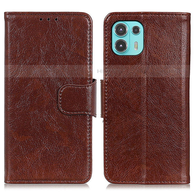 Coque Portefeuille Livre Cuir Etui Clapet N05P pour Motorola Moto Edge 20 Lite 5G Marron Plus