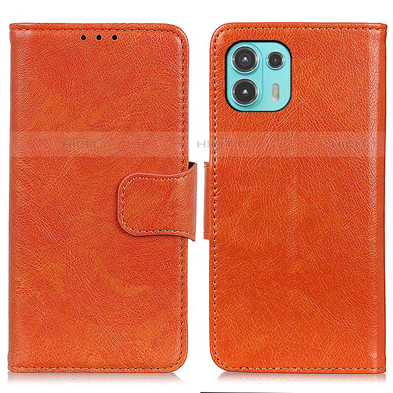 Coque Portefeuille Livre Cuir Etui Clapet N05P pour Motorola Moto Edge 20 Lite 5G Orange Plus