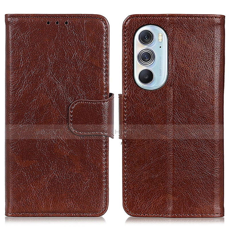 Coque Portefeuille Livre Cuir Etui Clapet N05P pour Motorola Moto Edge 30 Pro 5G Marron Plus