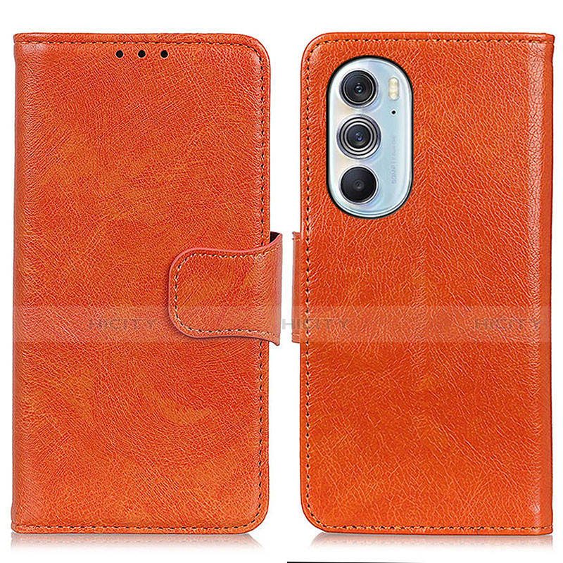 Coque Portefeuille Livre Cuir Etui Clapet N05P pour Motorola Moto Edge 30 Pro 5G Orange Plus