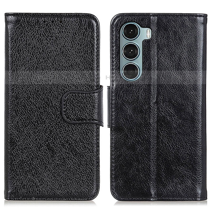 Coque Portefeuille Livre Cuir Etui Clapet N05P pour Motorola Moto Edge S30 5G Noir Plus