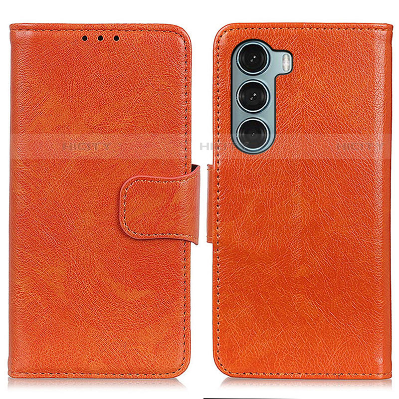 Coque Portefeuille Livre Cuir Etui Clapet N05P pour Motorola Moto Edge S30 5G Orange Plus