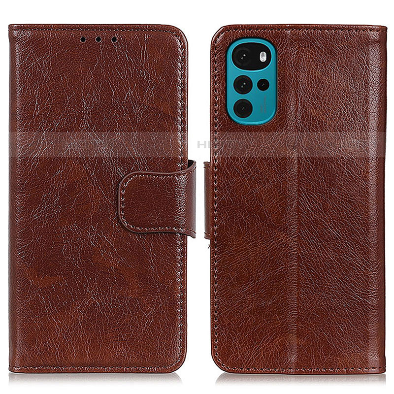 Coque Portefeuille Livre Cuir Etui Clapet N05P pour Motorola Moto G22 Marron Plus