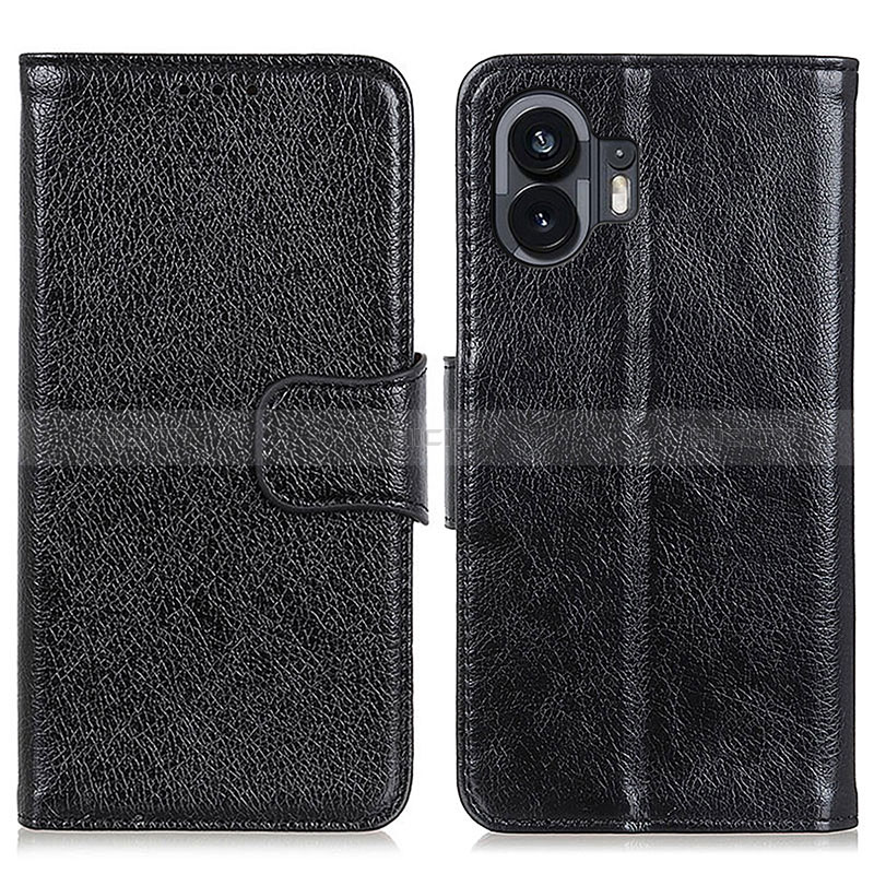 Coque Portefeuille Livre Cuir Etui Clapet N05P pour Nothing Phone 2 Noir Plus