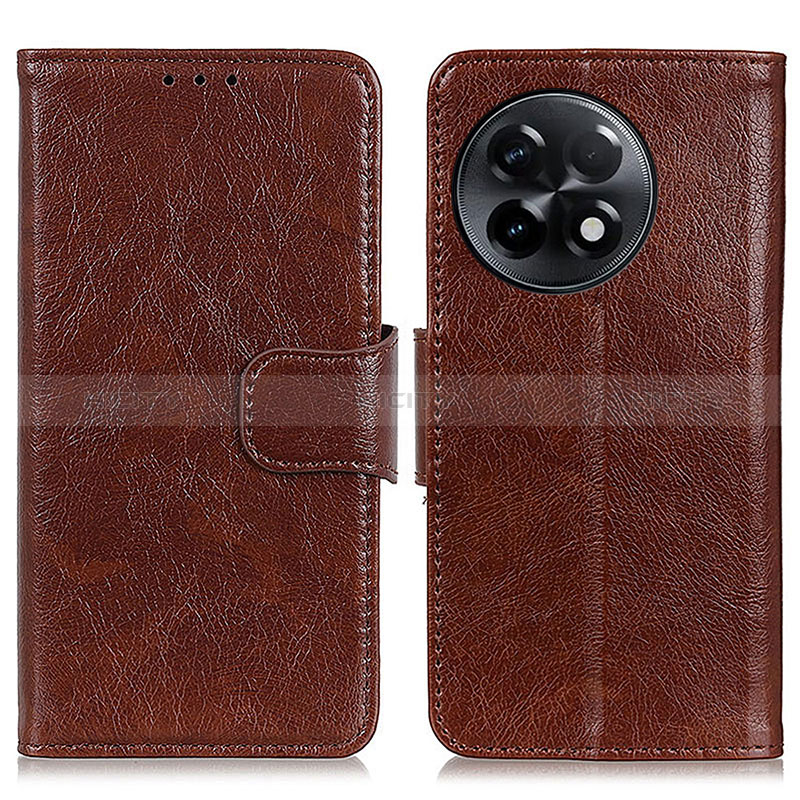 Coque Portefeuille Livre Cuir Etui Clapet N05P pour OnePlus 11R 5G Marron Plus