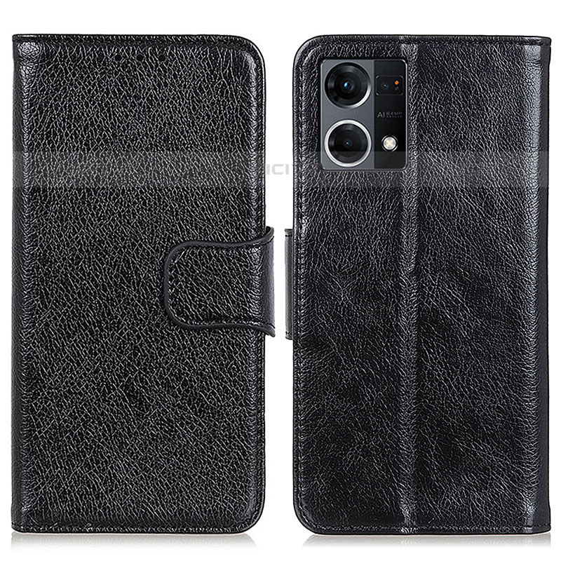 Coque Portefeuille Livre Cuir Etui Clapet N05P pour Oppo F21 Pro 4G Noir Plus