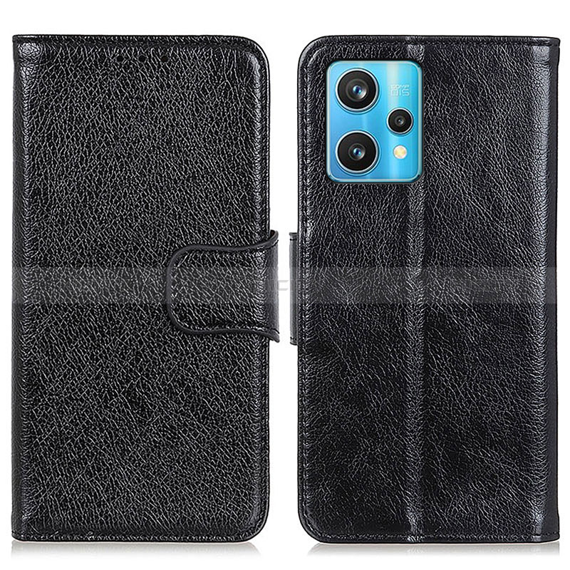 Coque Portefeuille Livre Cuir Etui Clapet N05P pour Realme 9 4G Noir Plus