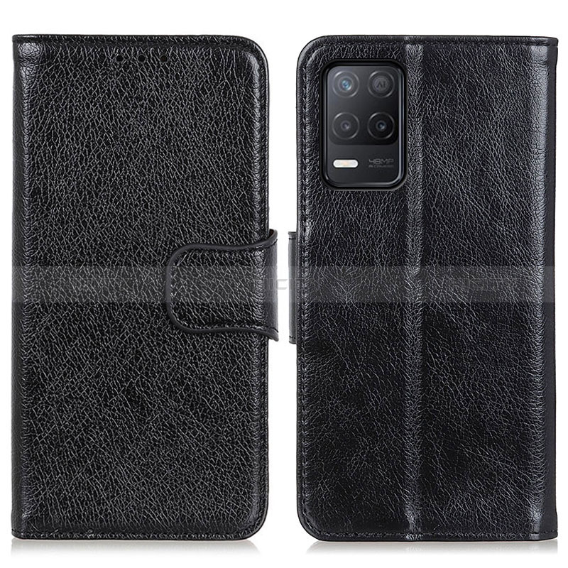 Coque Portefeuille Livre Cuir Etui Clapet N05P pour Realme 9 5G India Noir Plus