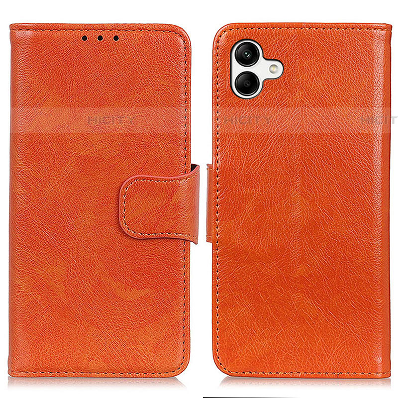 Coque Portefeuille Livre Cuir Etui Clapet N05P pour Samsung Galaxy A04E Orange Plus