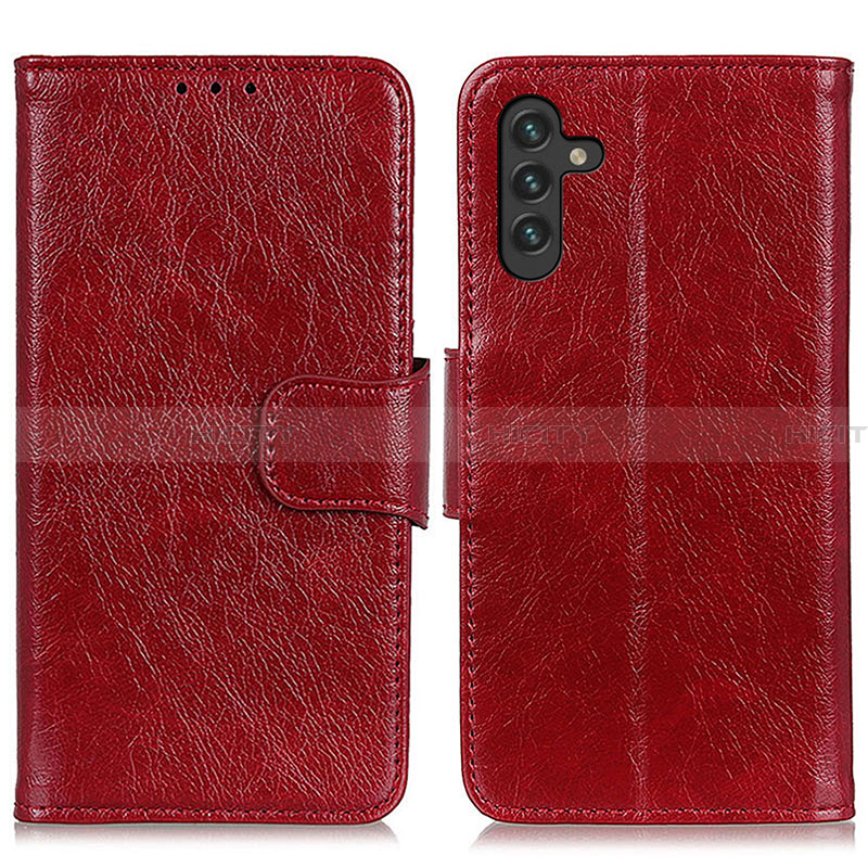 Coque Portefeuille Livre Cuir Etui Clapet N05P pour Samsung Galaxy A13 5G Rouge Plus