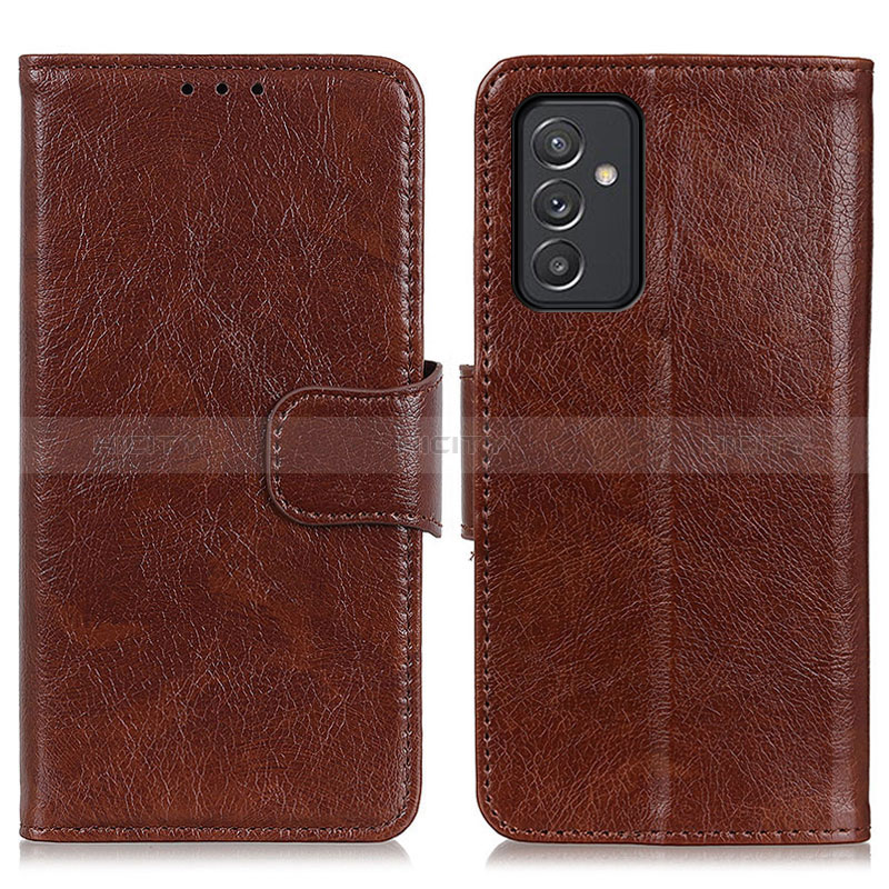 Coque Portefeuille Livre Cuir Etui Clapet N05P pour Samsung Galaxy A15 4G Marron Plus