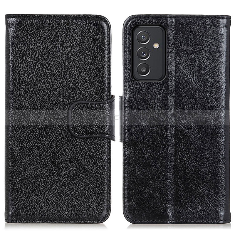 Coque Portefeuille Livre Cuir Etui Clapet N05P pour Samsung Galaxy A15 LTE Noir Plus