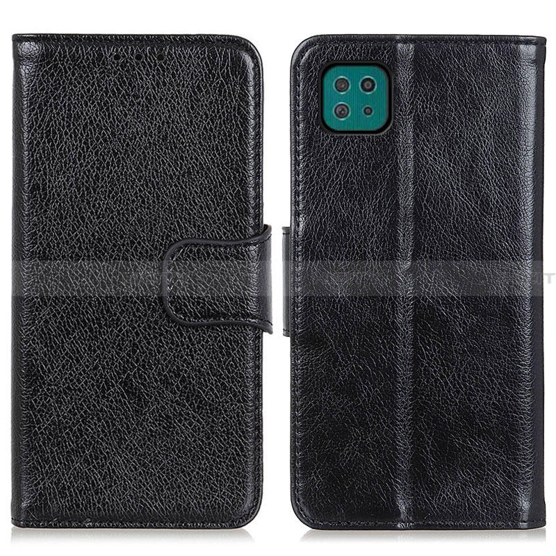 Coque Portefeuille Livre Cuir Etui Clapet N05P pour Samsung Galaxy A22 5G Noir Plus