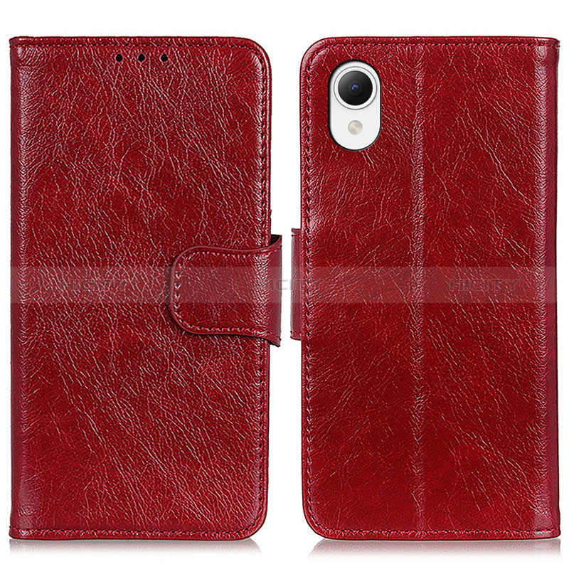 Coque Portefeuille Livre Cuir Etui Clapet N05P pour Samsung Galaxy A23e 5G Rouge Plus