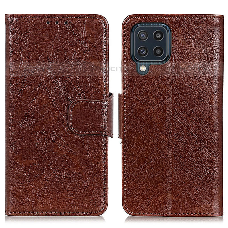 Coque Portefeuille Livre Cuir Etui Clapet N05P pour Samsung Galaxy M32 4G Marron Plus