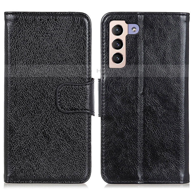 Coque Portefeuille Livre Cuir Etui Clapet N05P pour Samsung Galaxy S21 5G Noir Plus