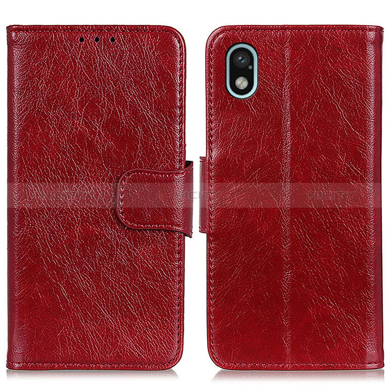 Coque Portefeuille Livre Cuir Etui Clapet N05P pour Sony Xperia Ace III Rouge Plus