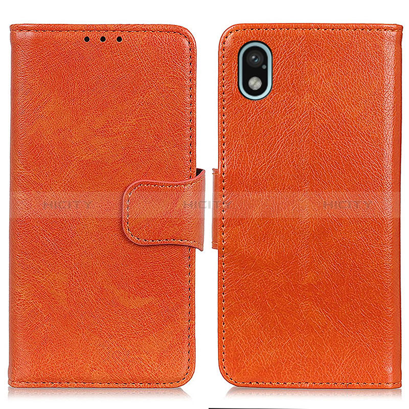 Coque Portefeuille Livre Cuir Etui Clapet N05P pour Sony Xperia Ace III SOG08 Orange Plus