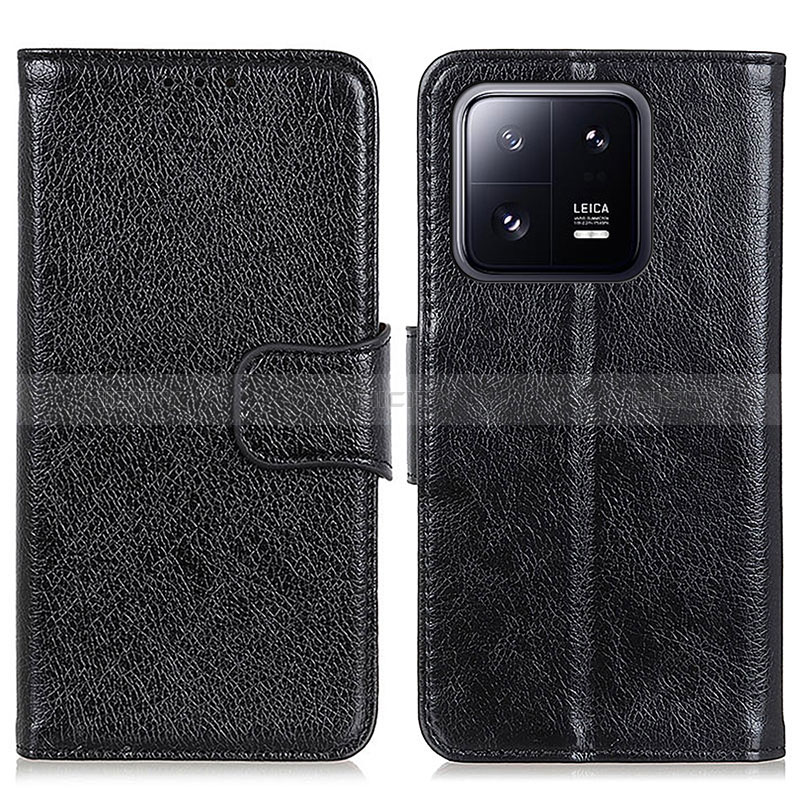 Coque Portefeuille Livre Cuir Etui Clapet N05P pour Xiaomi Mi 13 5G Noir Plus