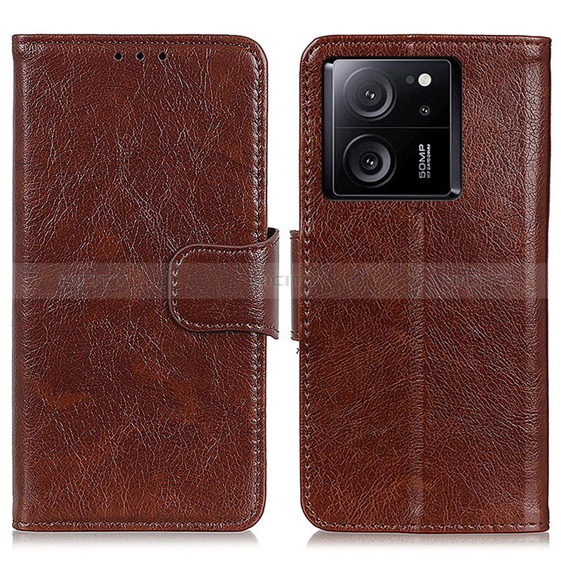 Coque Portefeuille Livre Cuir Etui Clapet N05P pour Xiaomi Mi 13T 5G Marron Plus