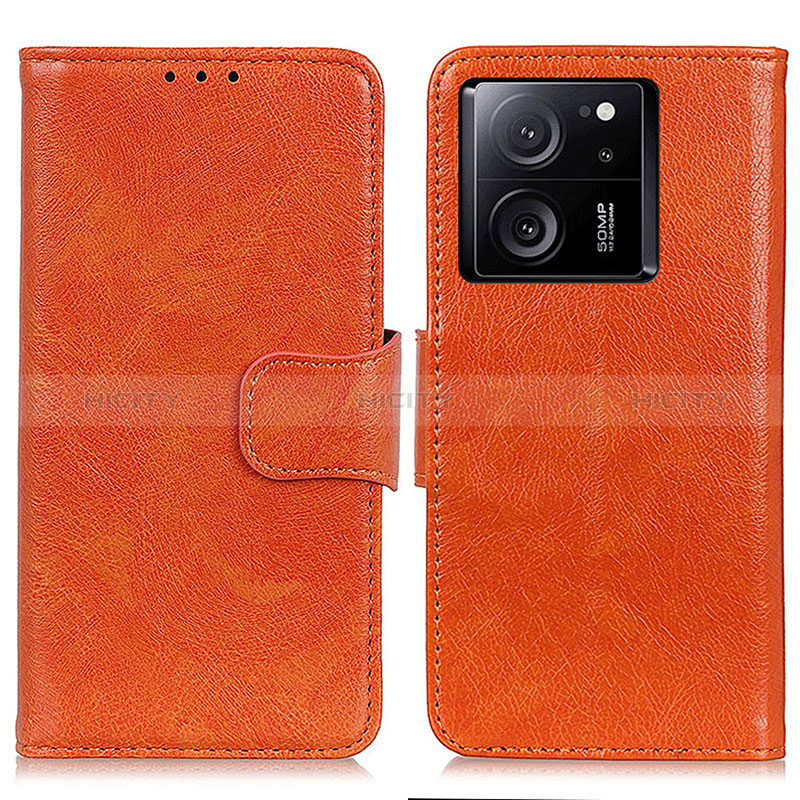 Coque Portefeuille Livre Cuir Etui Clapet N05P pour Xiaomi Mi 13T 5G Orange Plus