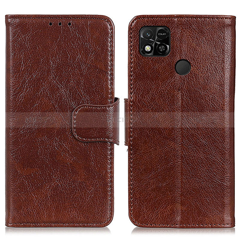 Coque Portefeuille Livre Cuir Etui Clapet N05P pour Xiaomi POCO C3 Marron Plus