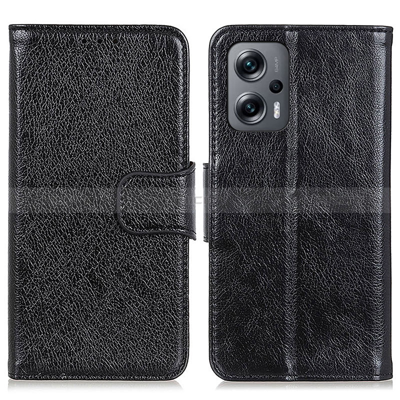 Coque Portefeuille Livre Cuir Etui Clapet N05P pour Xiaomi Poco F5 5G Noir Plus