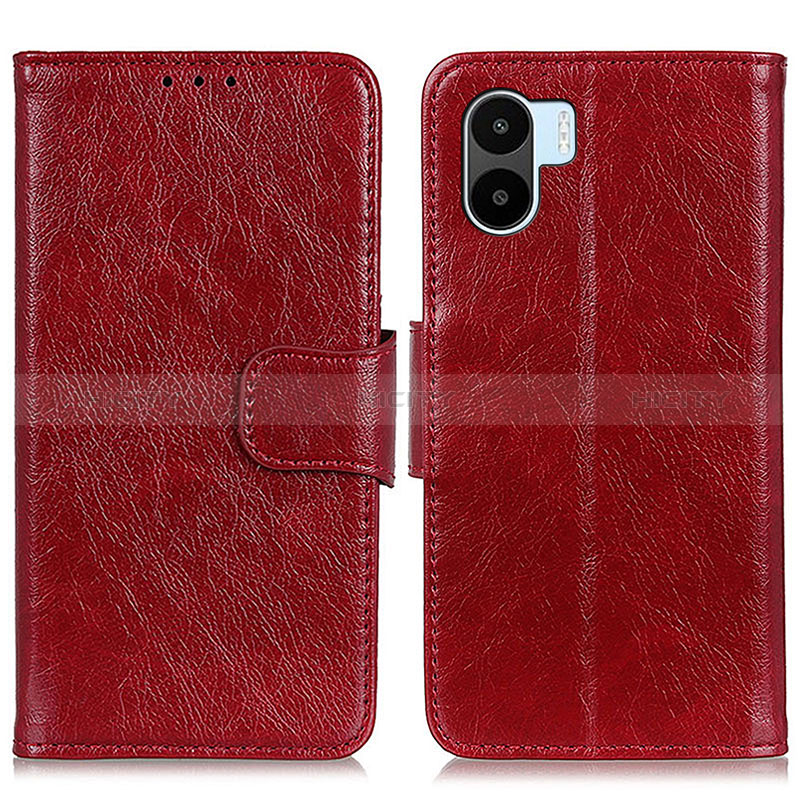 Coque Portefeuille Livre Cuir Etui Clapet N05P pour Xiaomi Redmi A1 Rouge Plus