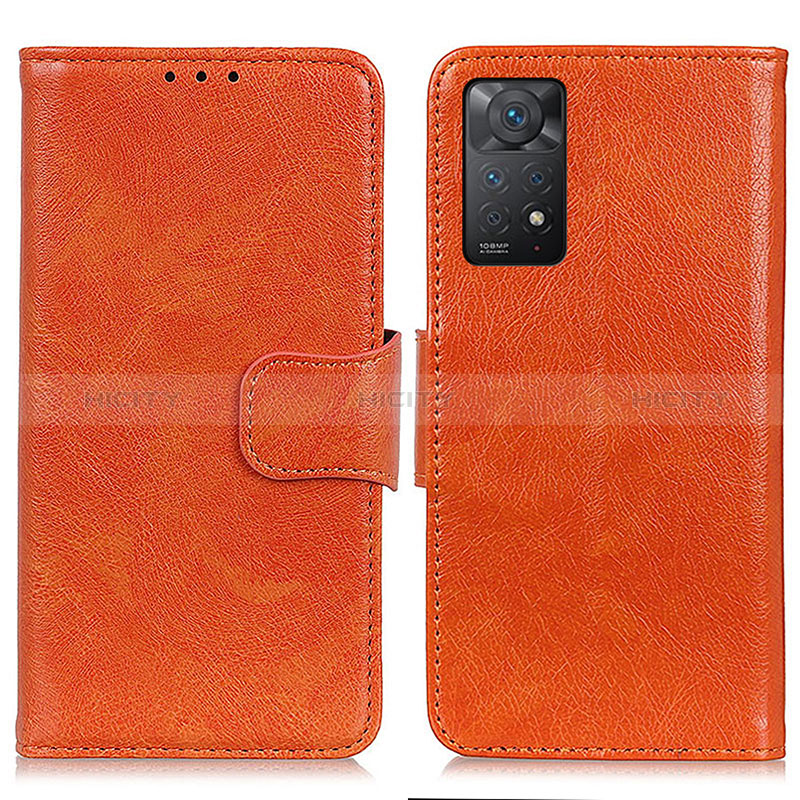 Coque Portefeuille Livre Cuir Etui Clapet N05P pour Xiaomi Redmi Note 11 Pro 4G Orange Plus