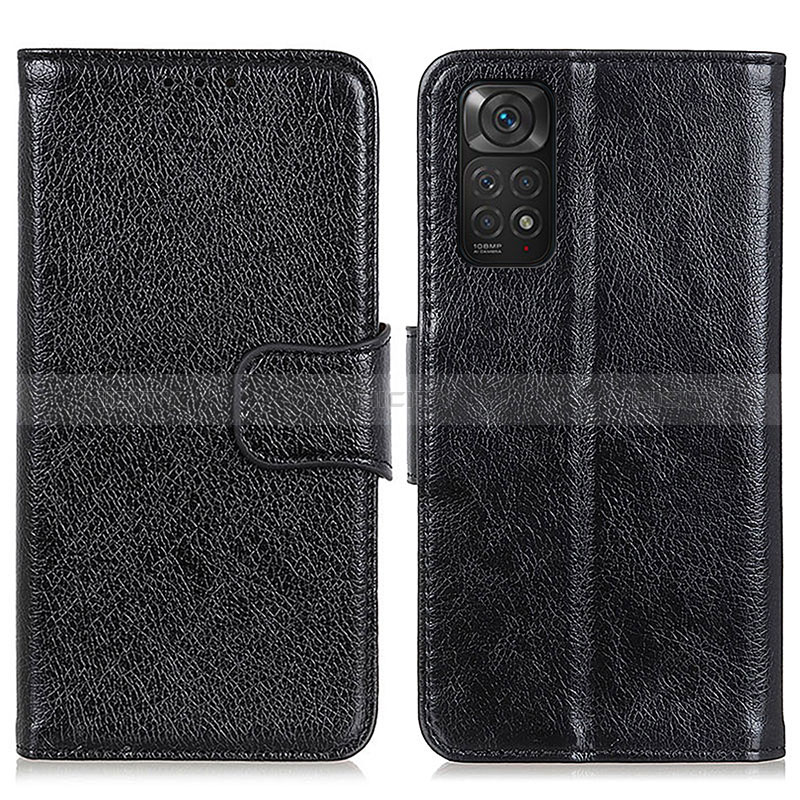 Coque Portefeuille Livre Cuir Etui Clapet N05P pour Xiaomi Redmi Note 11S 4G Noir Plus