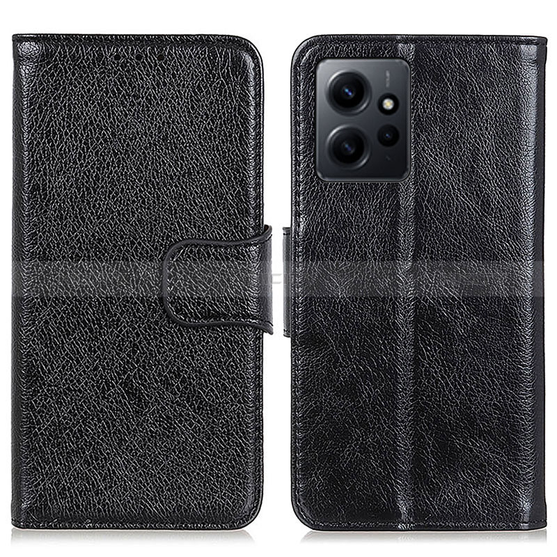 Coque Portefeuille Livre Cuir Etui Clapet N05P pour Xiaomi Redmi Note 12 4G Noir Plus